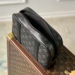 ルイヴィトンコピー ビジネス ハンドバッグ ポーチ 黒 ロゴ M82076